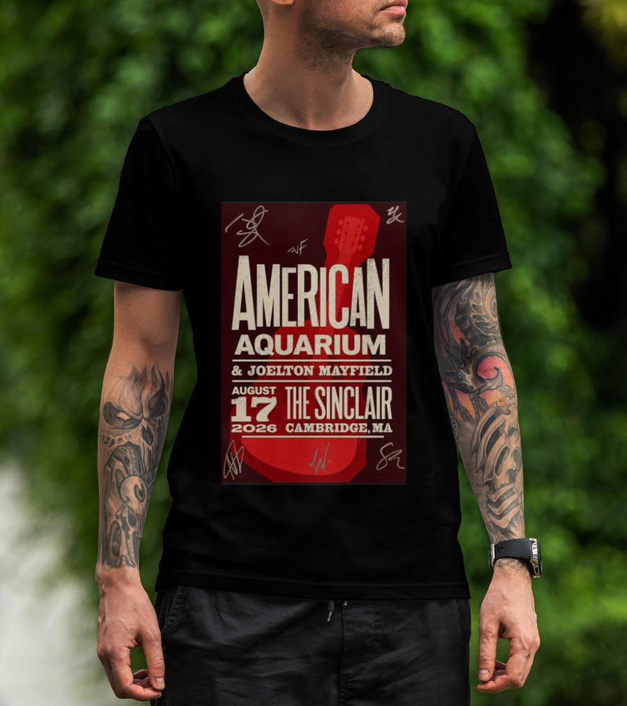 American Aquarium Joelton Mayfield August 17 2026 The Sinclair Cambridge MA Concert Tour T-Shirt