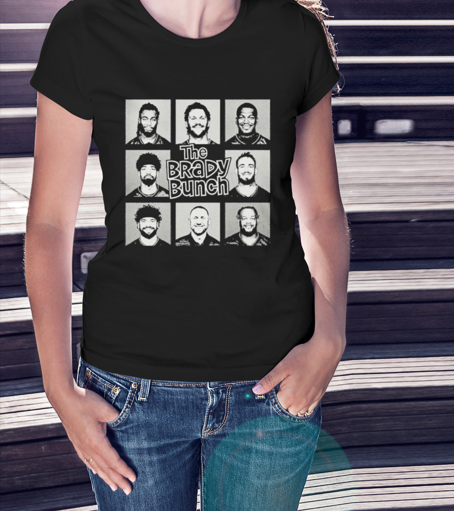 Buffalo Bills The Brady Bunch Football Players Grayscale Collage T-Shirt