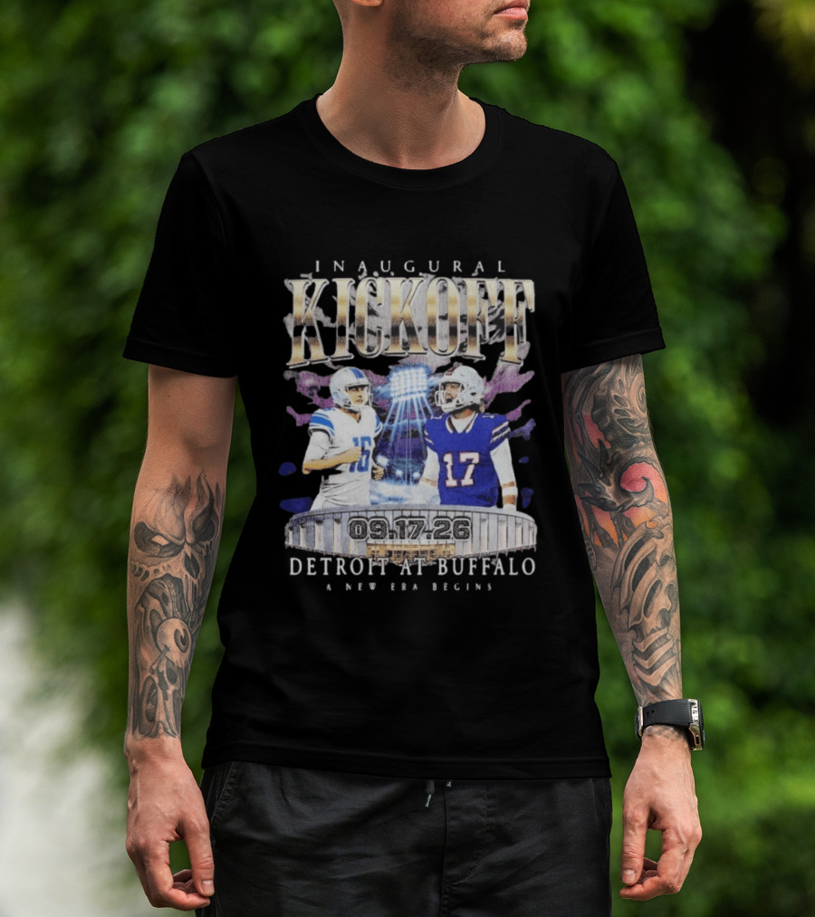 Inaugural Kickoff Detroit At Buffalo 09.17.26 A New Era Begins T-Shirt