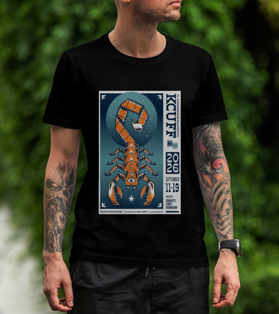 KC Underground Film Festival 2026 Scorpion September 11 19 Charlotte Street Foundation T-Shirt