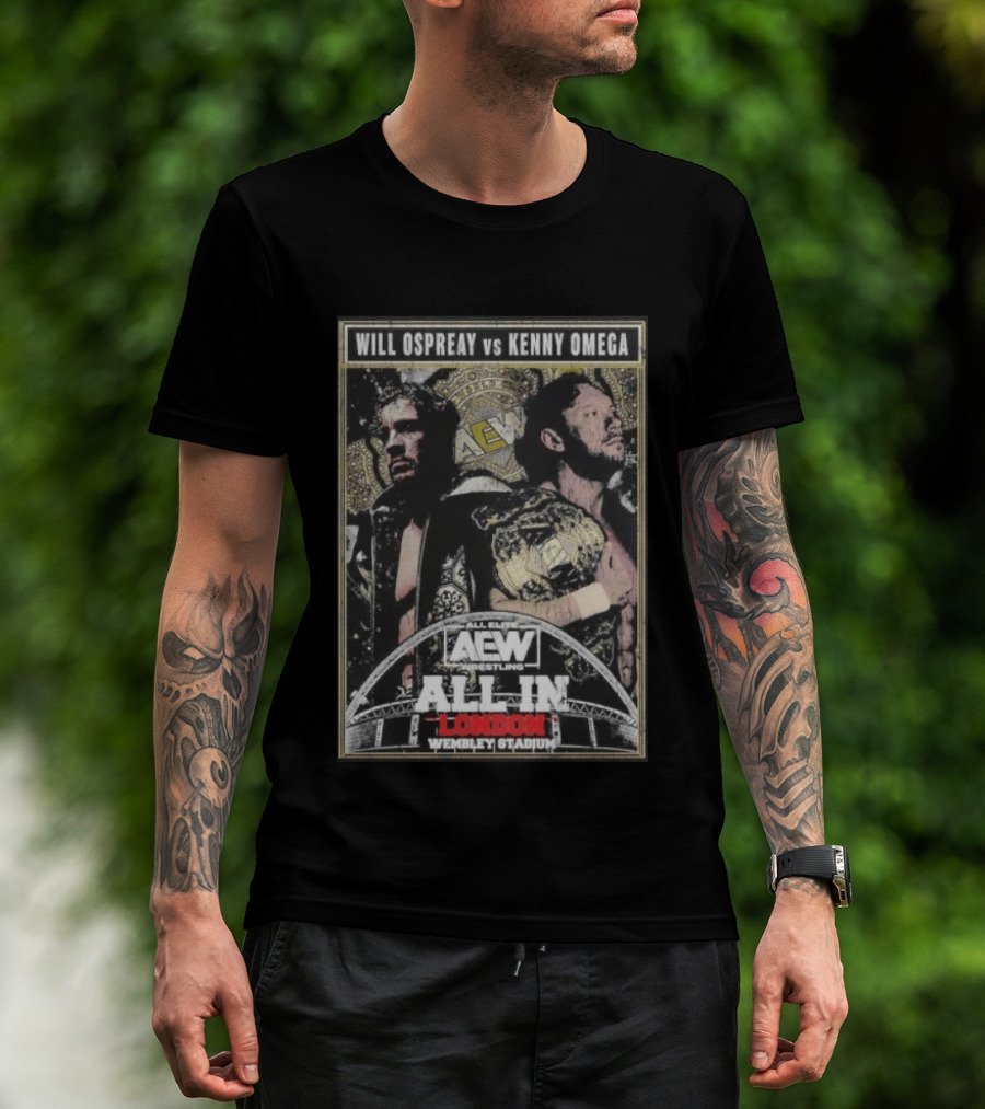 Will Ospreay Vs Kenny Omega AEW Wrestling All In London Wembley Stadium T-Shirt