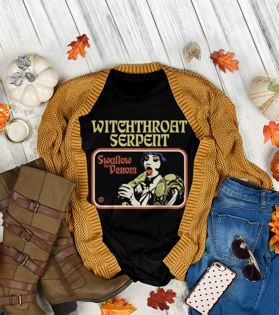 Witchthroat Serpent Swallow The Venom Doom Metal Psychedelic T-Shirt