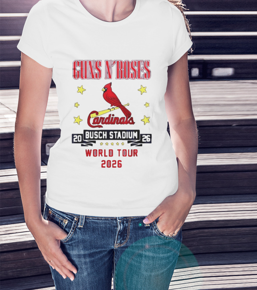 Guns N' Roses Busch Stadium St Louis Cardinals World Tour 2026 T-Shirt