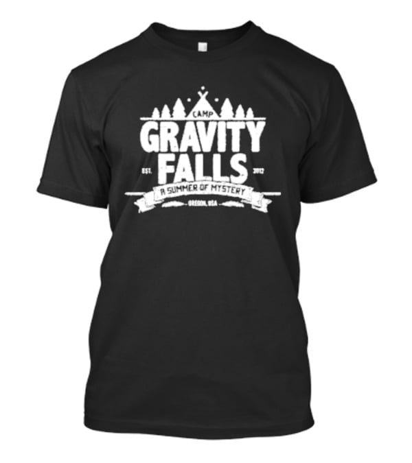 Camp Gravity Falls A Summer Of Mystery Drecon USA Est. 2012 T-Shirt