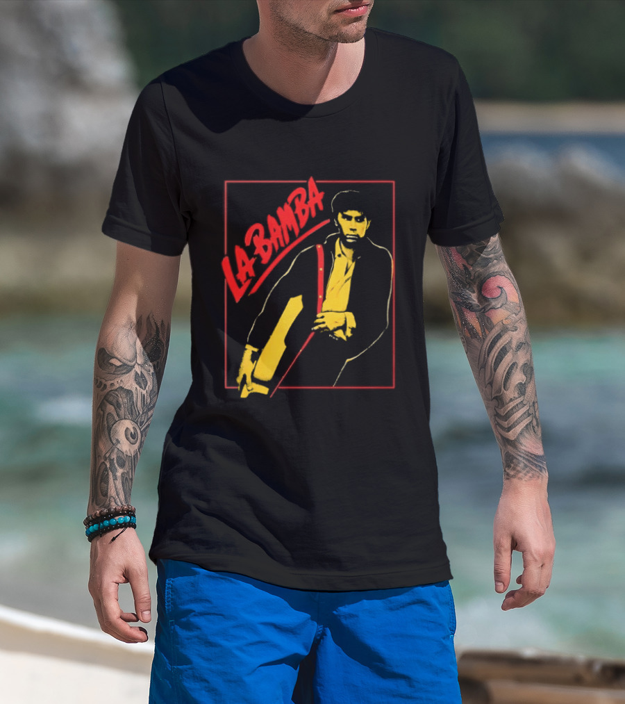 Ritchie Valens La Bamba Rock And Roll Iconic Yellow Red T-Shirt