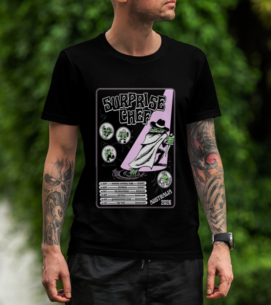 Surprise Chef 2026 Australia Tour Dates Sydney Brisbane Melbourne T-Shirt