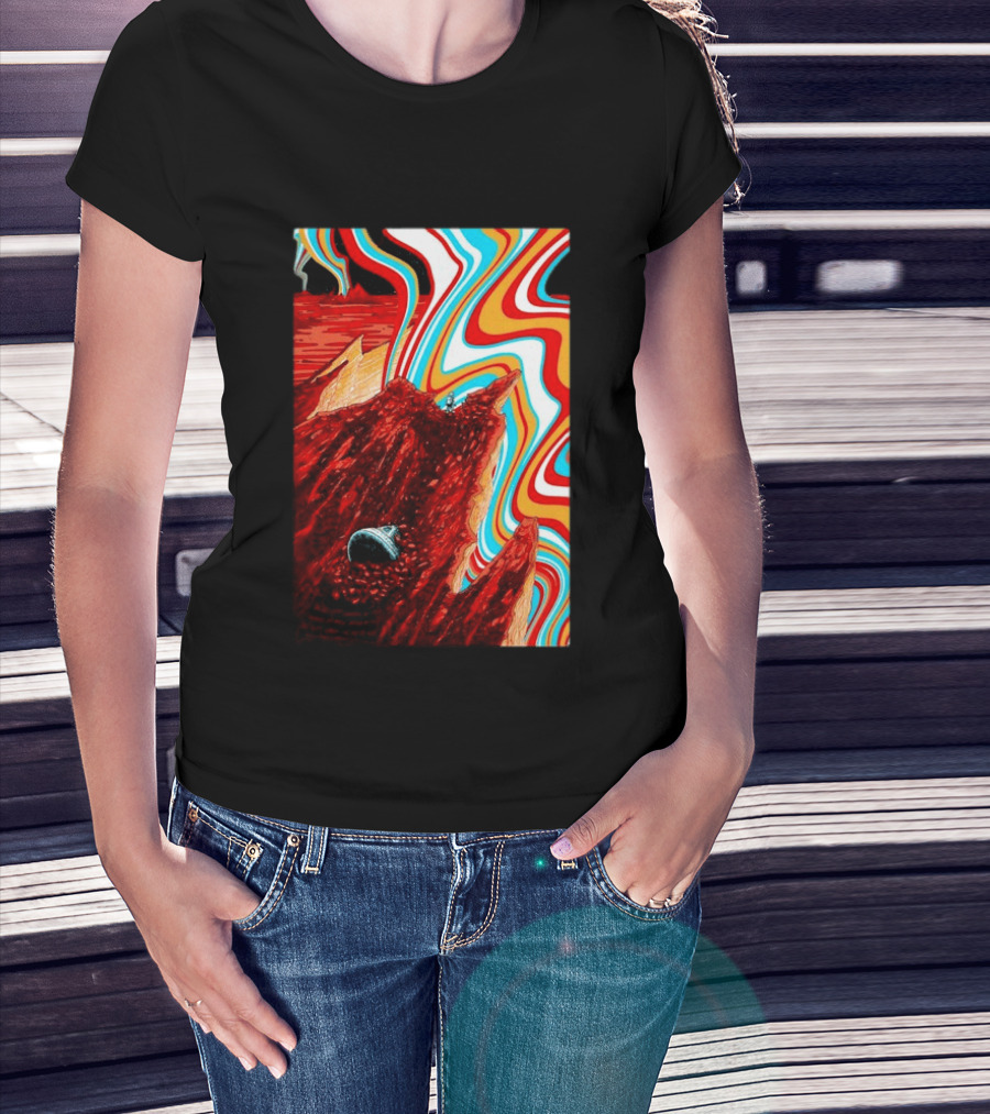 Gov't Mule Livingston MT August 18 2026 Event Psychedelic Swirls Alien Landscape T-Shirt