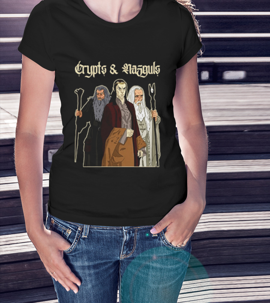 Crypts & Nazgûls Wizards Of The Rings Characters T-Shirt