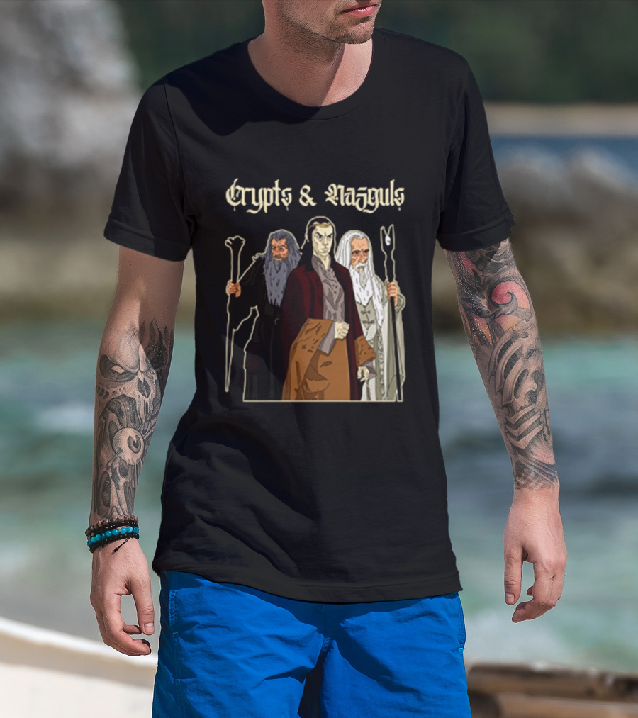 Crypts & Nazgûls Wizards Of The Rings Characters T-Shirt