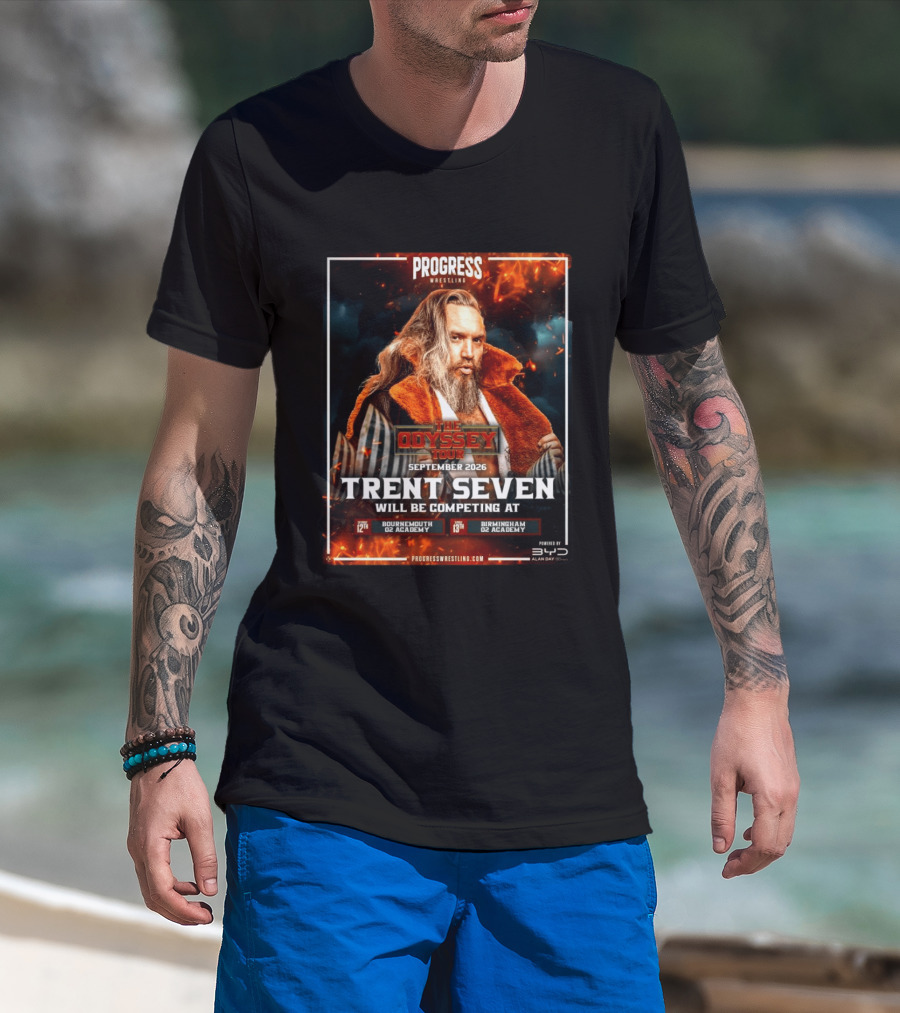 Progress Wrestling Odyssey Tour September 2026 Trent Seven Bournemouth Birmingham O2 Academy T-Shirt