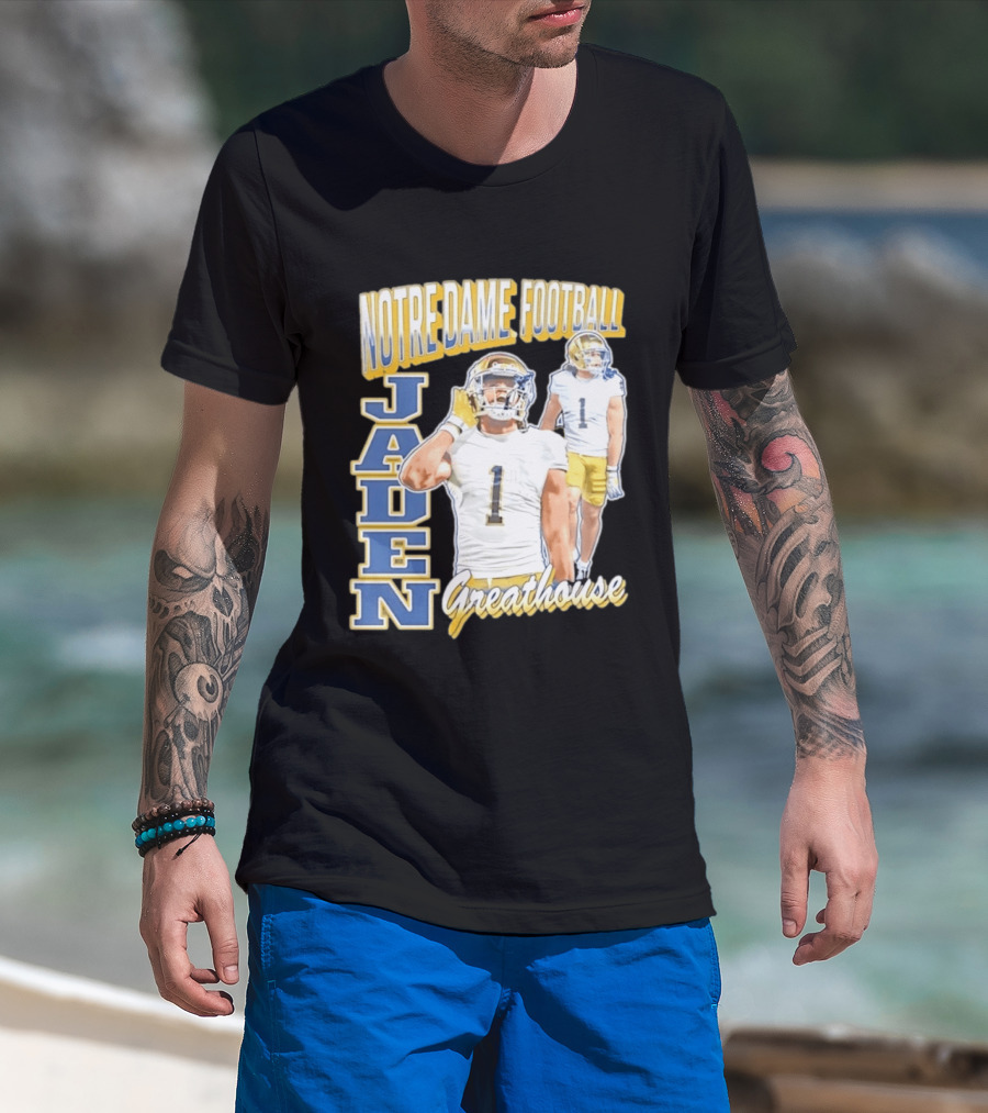 Notre Dame Football Jaden Greathouse 1 Fighting Irish T-Shirt