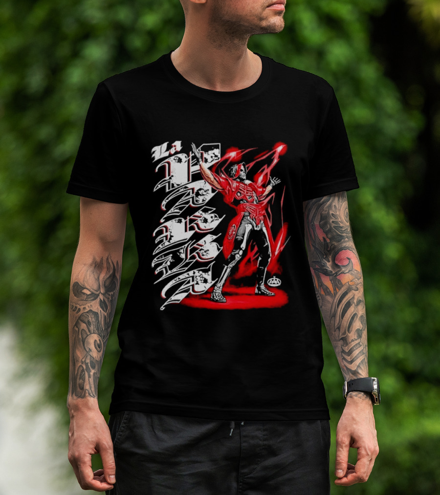 La Parka AAA Lucha Libre Legend Skeleton Warrior Action Hero T-Shirt