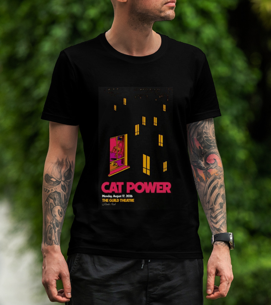 Cat Power Menlo Park August 17 2026 Guild Theatre Concert T-Shirt