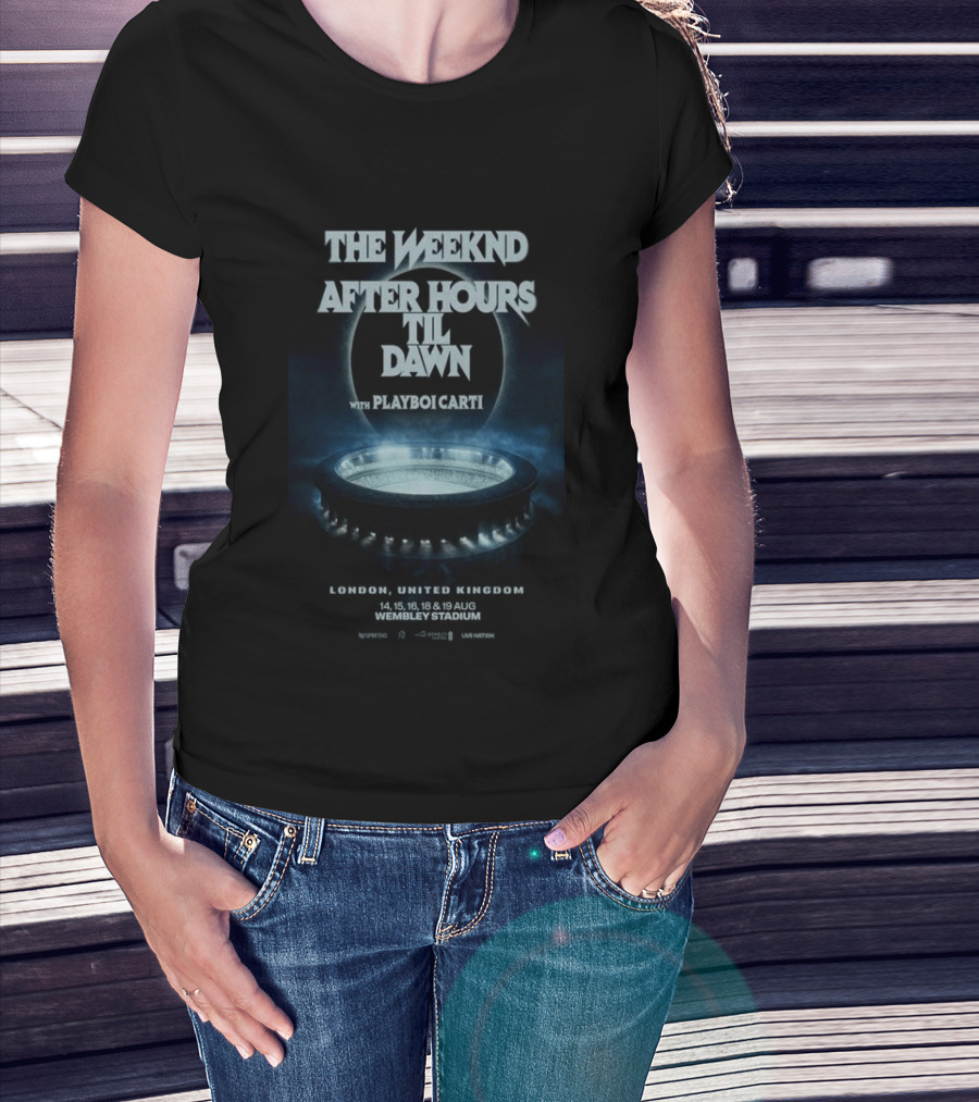 The Weeknd After Hours Til Dawn Playboi Carti London Wembley Stadium August 2026 T-Shirt