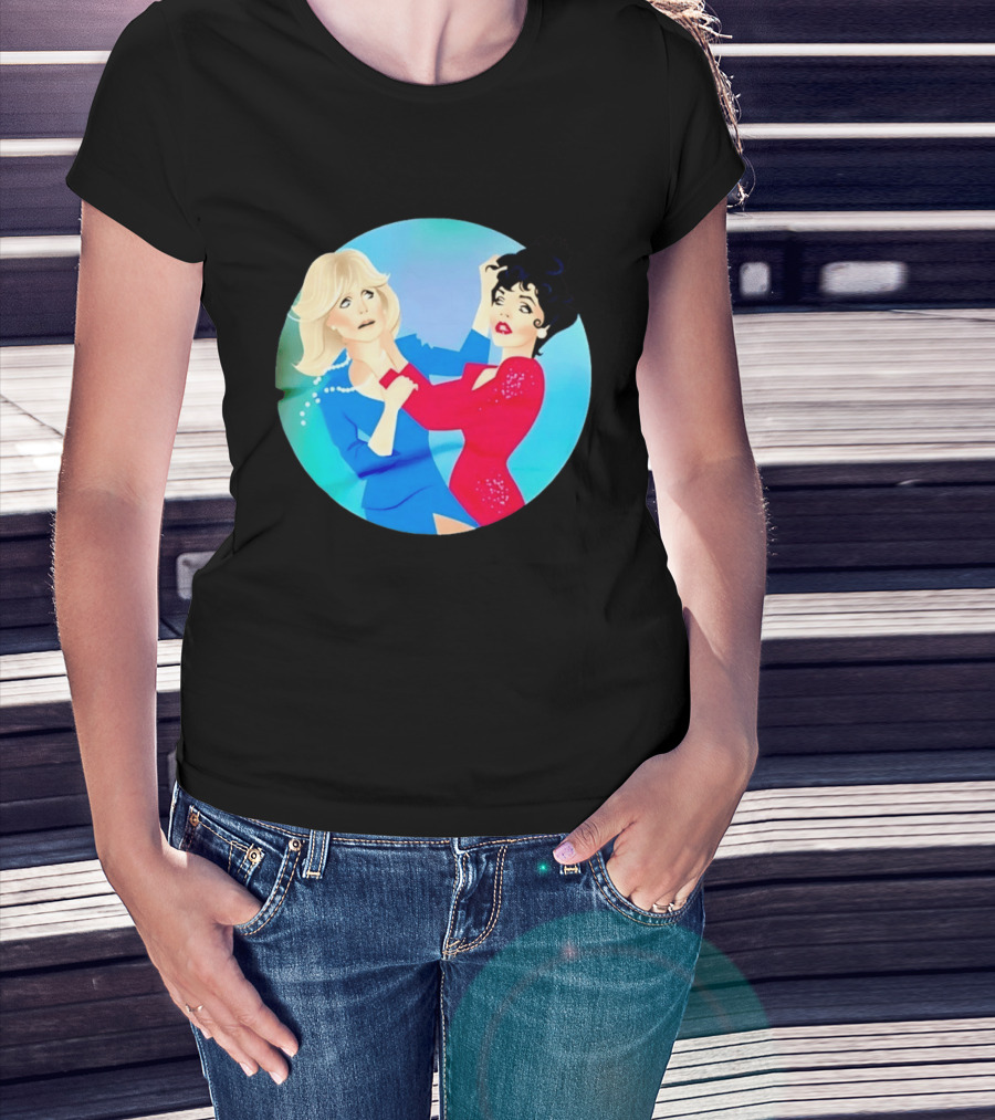 Alexis Carrington Krystle Carrington Iconic Dynasty Catfight Scene T-Shirt
