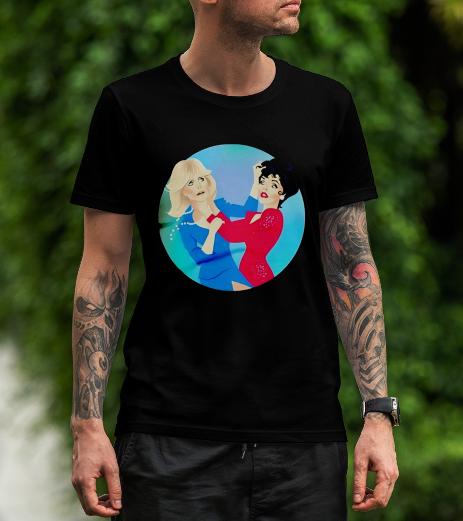 Alexis Carrington Krystle Carrington Iconic Dynasty Catfight Scene T-Shirt