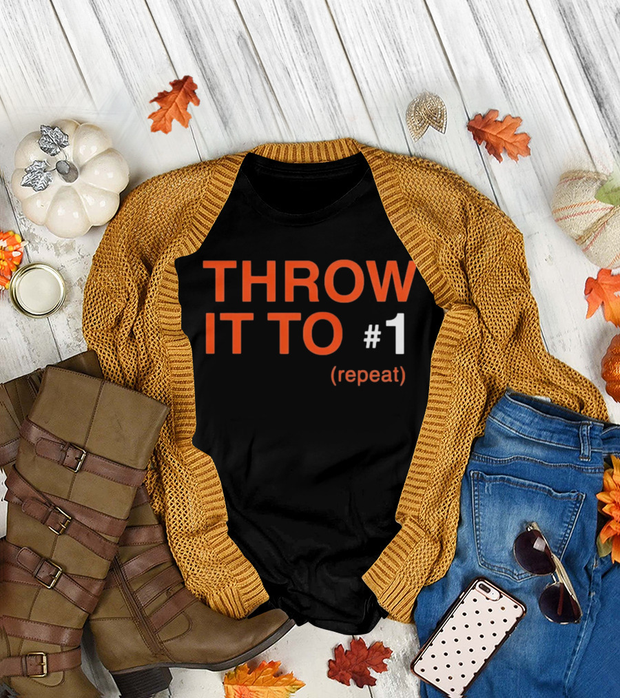 Cincinnati Bengals Throw It To #1 Repeat Football Receiver T-Shirt