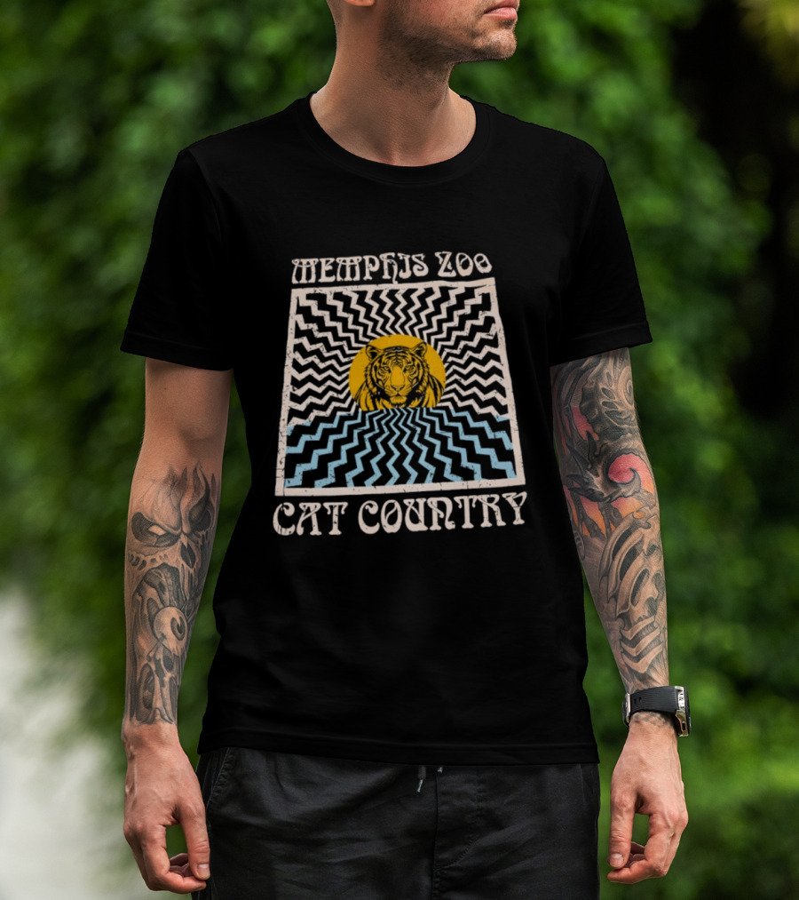 Memphis Zoo Cat Country Tiger Vintage Distressed T-Shirt