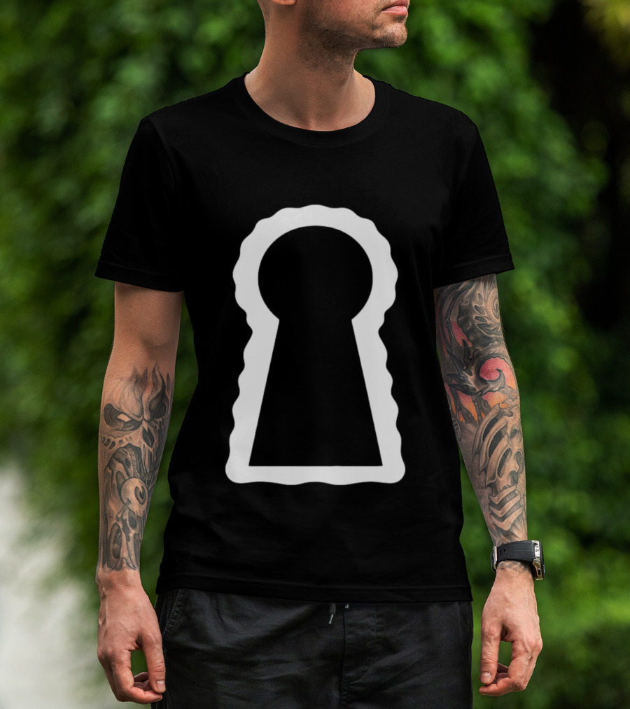 Minimalist Keyhole Secret Door Aesthetic T-Shirt