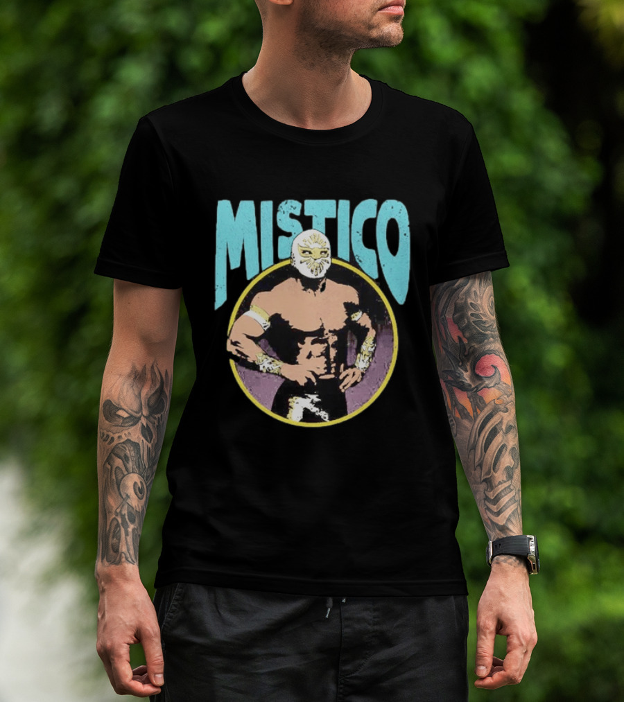 Mistico Lucha Libre Wrestler CMLL Mexican Wrestling Iconic Masked Fighter T-Shirt