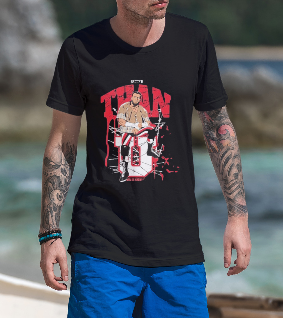 MJF Better Than You AEW Champion Barbed Wire Wrestling T-Shirt