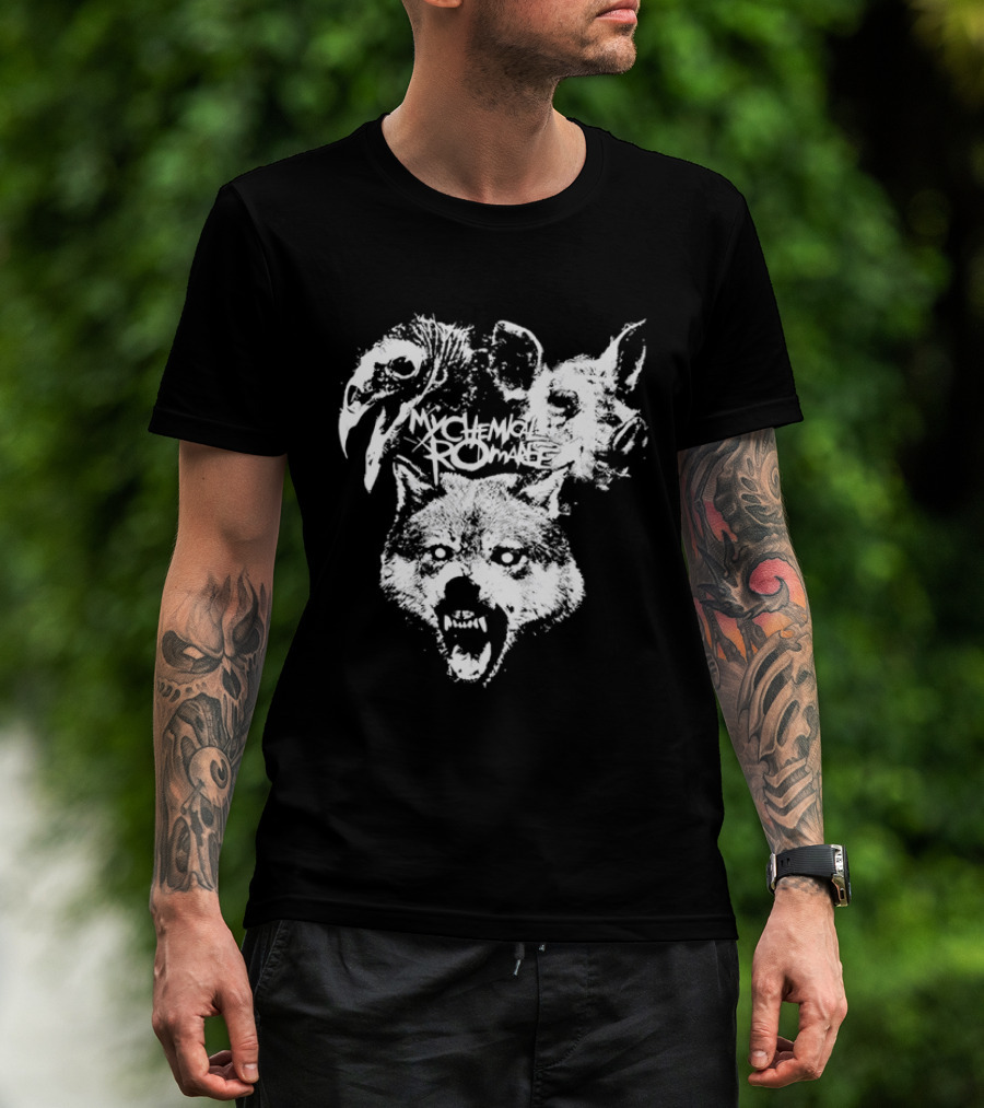 My Chemical Romance Wolf Vulture Pig MCR Band T-Shirt