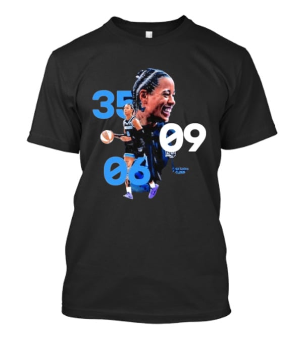 Natasha Cloud Historic 35 Points 5 Rebounds 5 Assists Performance T-Shirt
