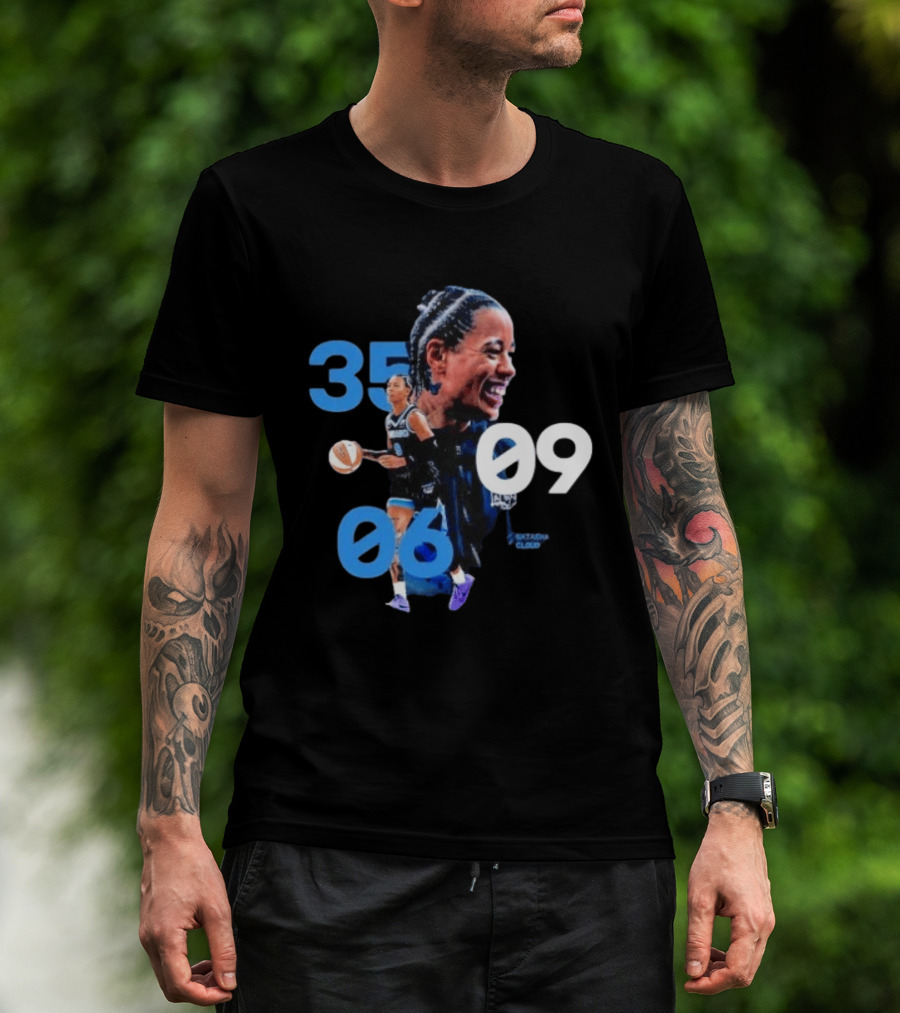 Natasha Cloud Historic 35 Points 5 Rebounds 5 Assists Performance T-Shirt