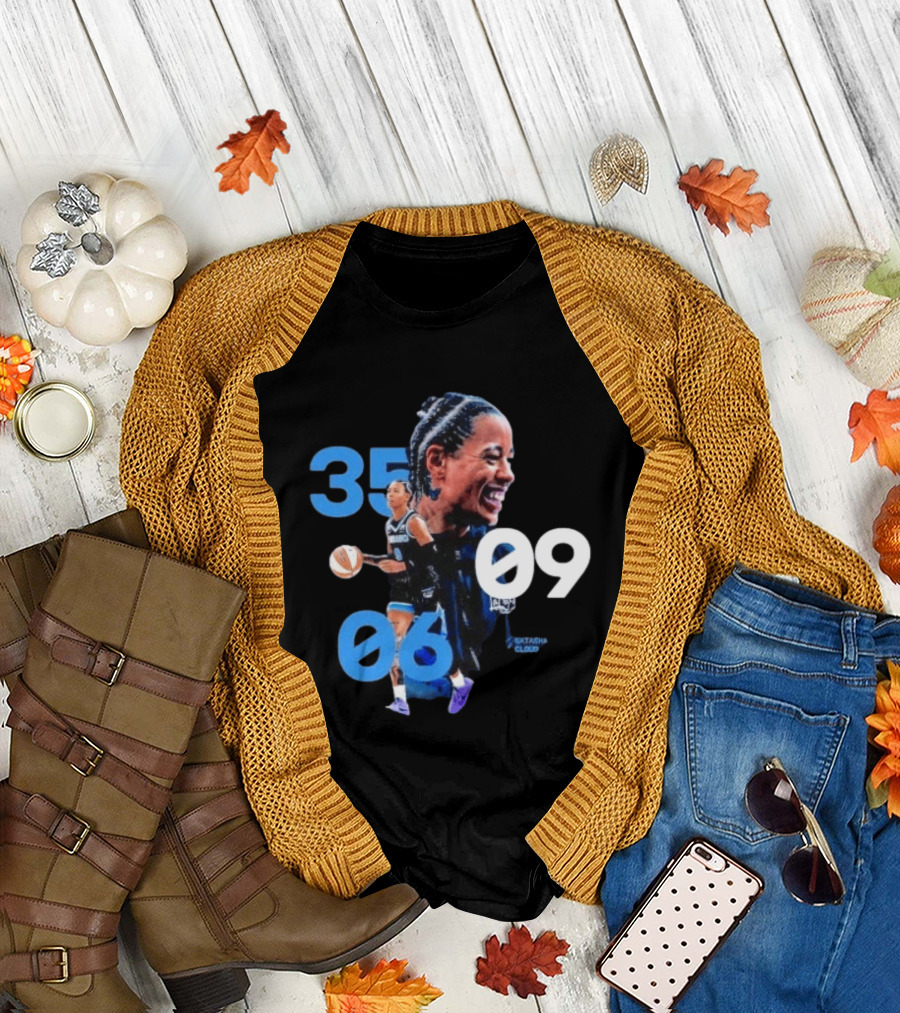 Natasha Cloud Historic 35 Points 5 Rebounds 5 Assists Performance T-Shirt