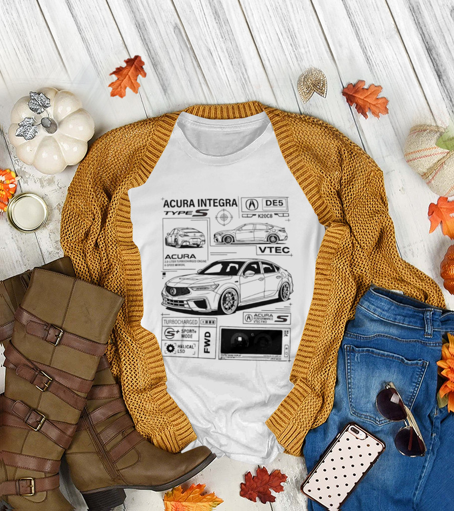 Acura Integra Type S Technical Blueprint T-Shirt