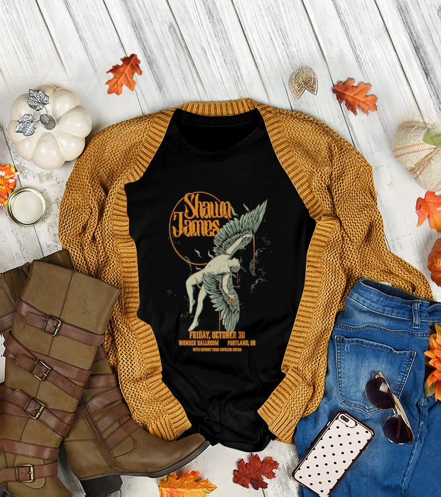 Shawn James Live Wonder Ballroom Portland OR October 30 2026 Special Guest Sam Hopeless T-Shirt