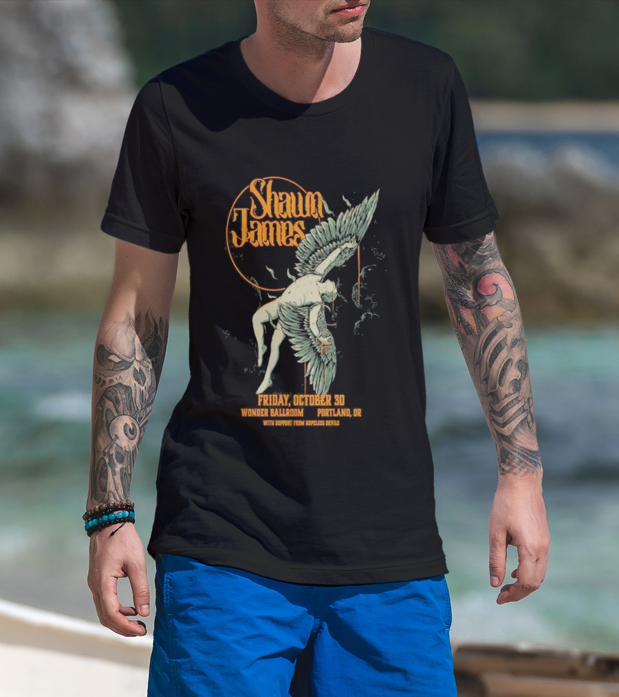Shawn James Live Wonder Ballroom Portland OR October 30 2026 Special Guest Sam Hopeless T-Shirt