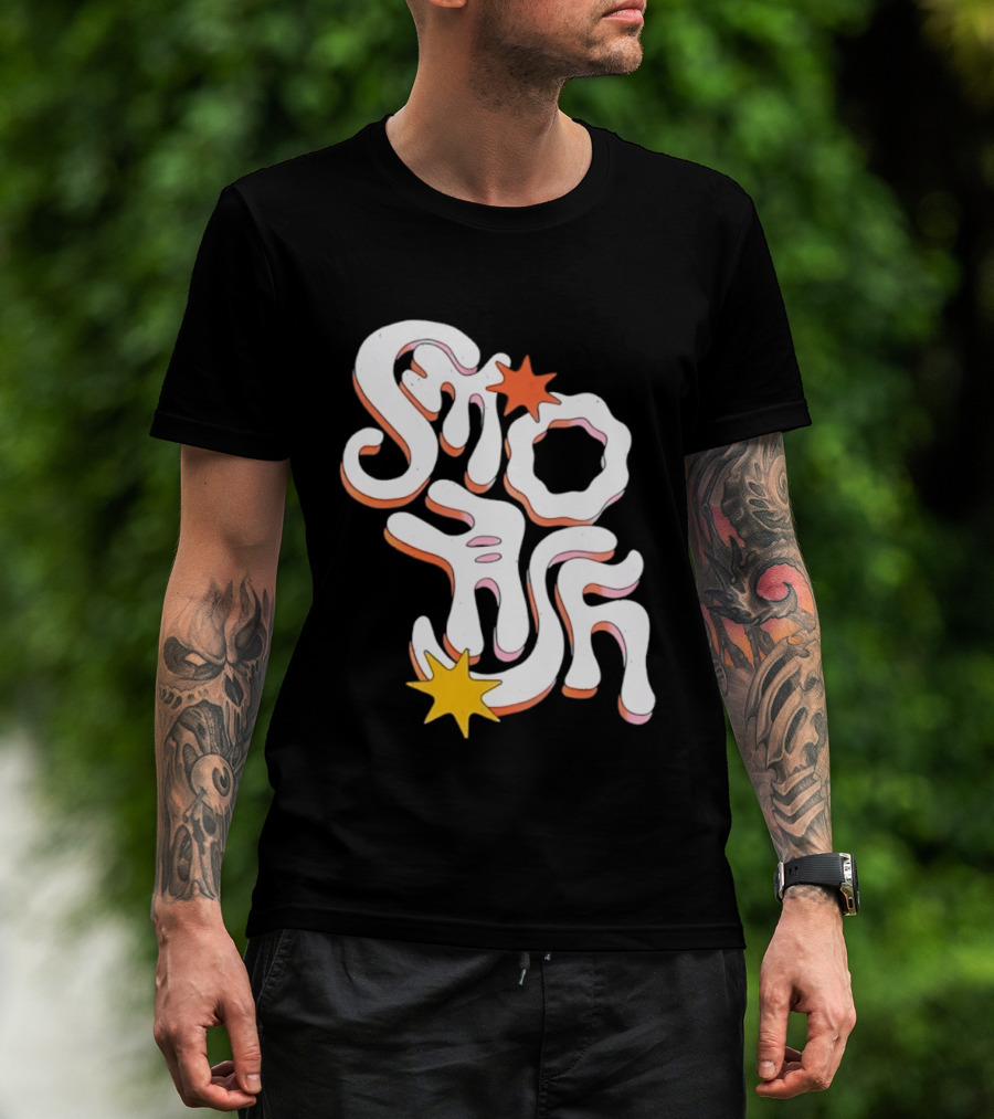 Stash Groovy 70s Retro Psychedelic Style With Stars T-Shirt