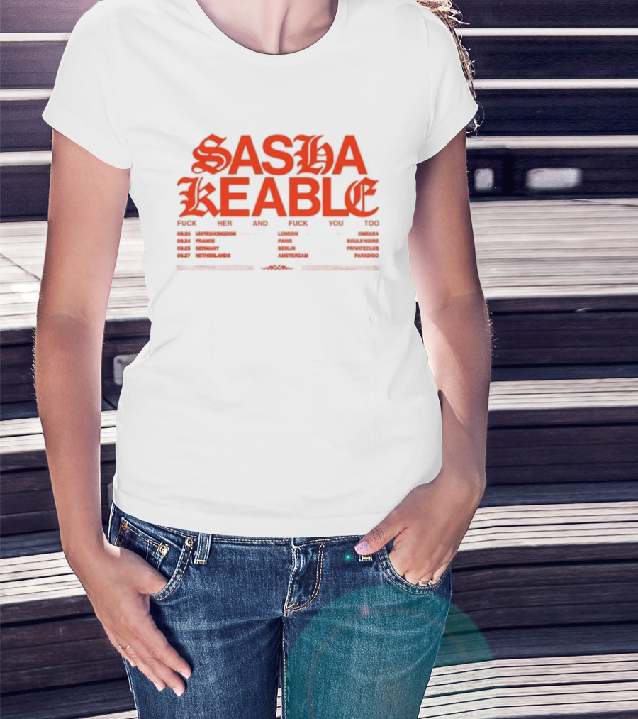 Sasha Keable 2024 Tour Dates And Locations List T-Shirt