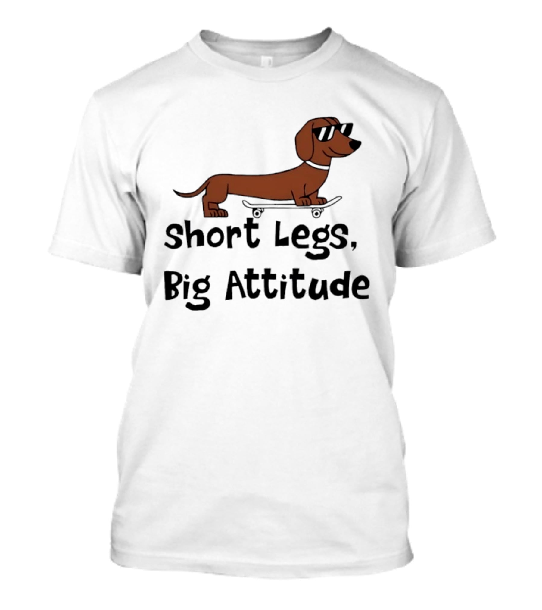 Dachshund Skater Short Legs Big Attitude T-Shirt