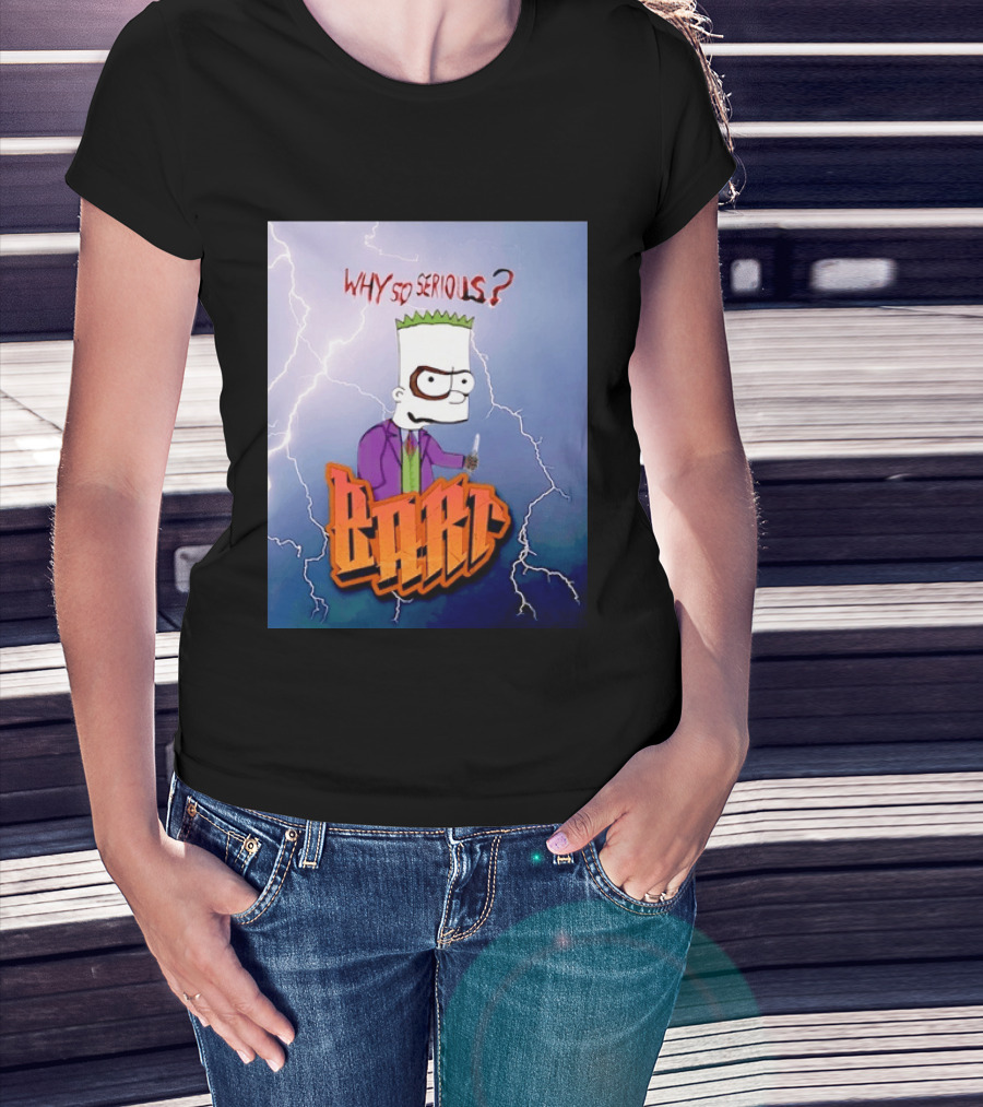 Bart Simpson Why So Serious Joker Lightning Mashup T-Shirt