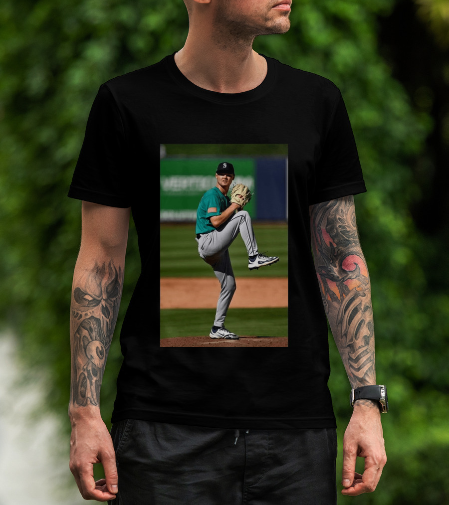 Seattle Mariners Kade Anderson Pitching Stance T-Shirt