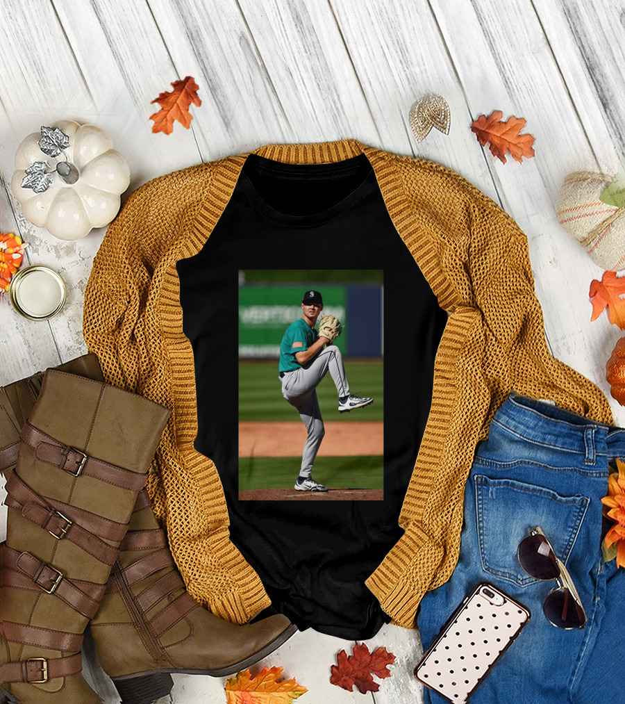 Seattle Mariners Kade Anderson Pitching Stance T-Shirt