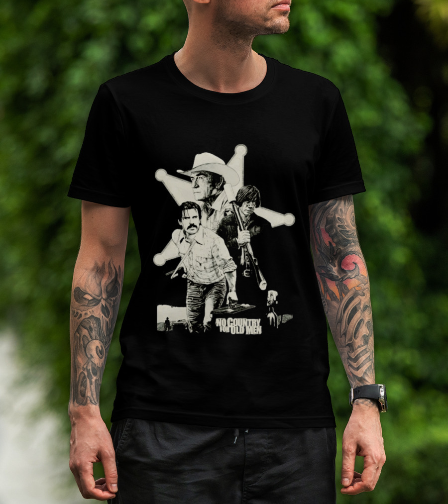 No Country For Old Men Movie Cast Art Javier Bardem Josh Brolin Tommy Lee Jones T-Shirt