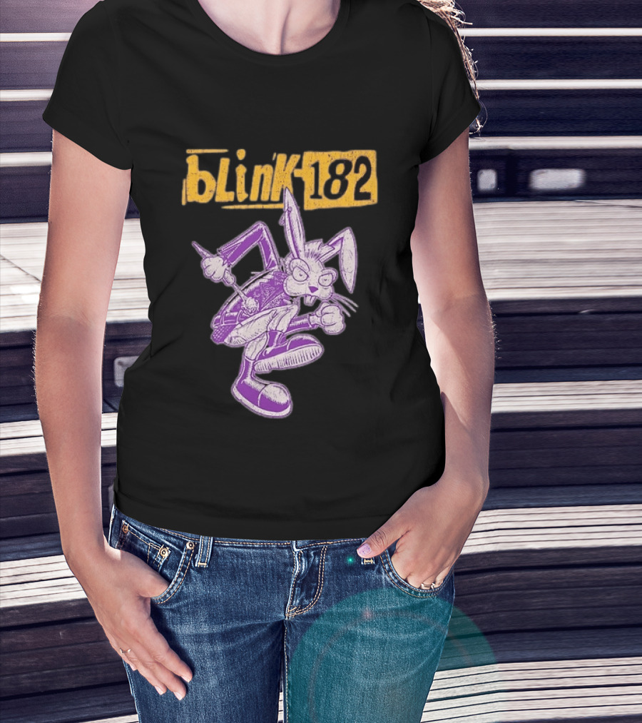 Blink 182 Distressed Punk Bunny T-Shirt