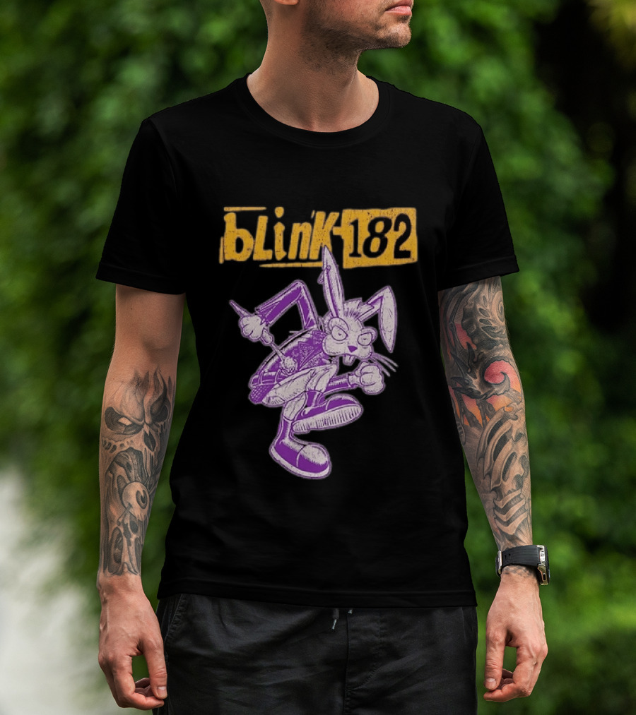 Blink 182 Distressed Punk Bunny T-Shirt