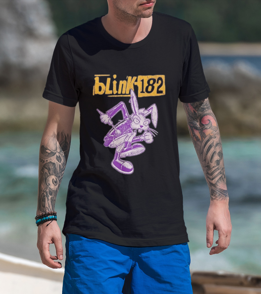 Blink 182 Distressed Punk Bunny T-Shirt
