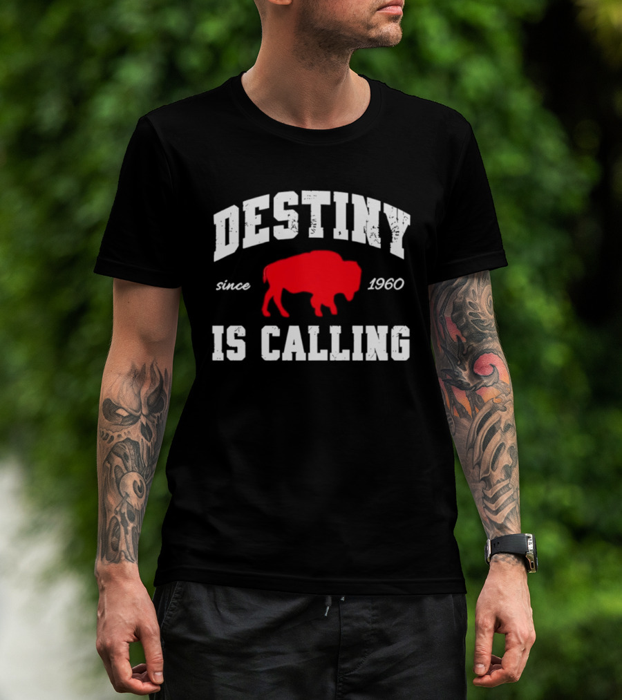Buffalo Bills Destiny Is Calling Since 1960 Distressed T-Shirt