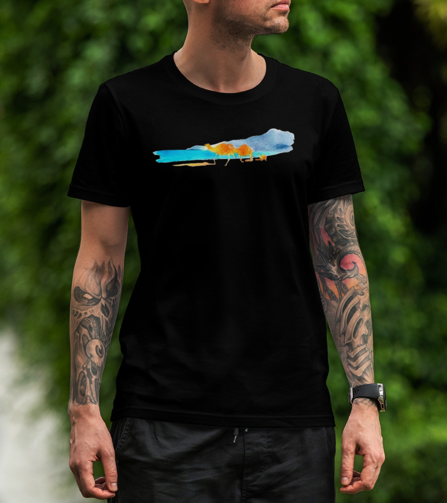 Oman Camel Limited Edition Watercolor Landscape T-Shirt