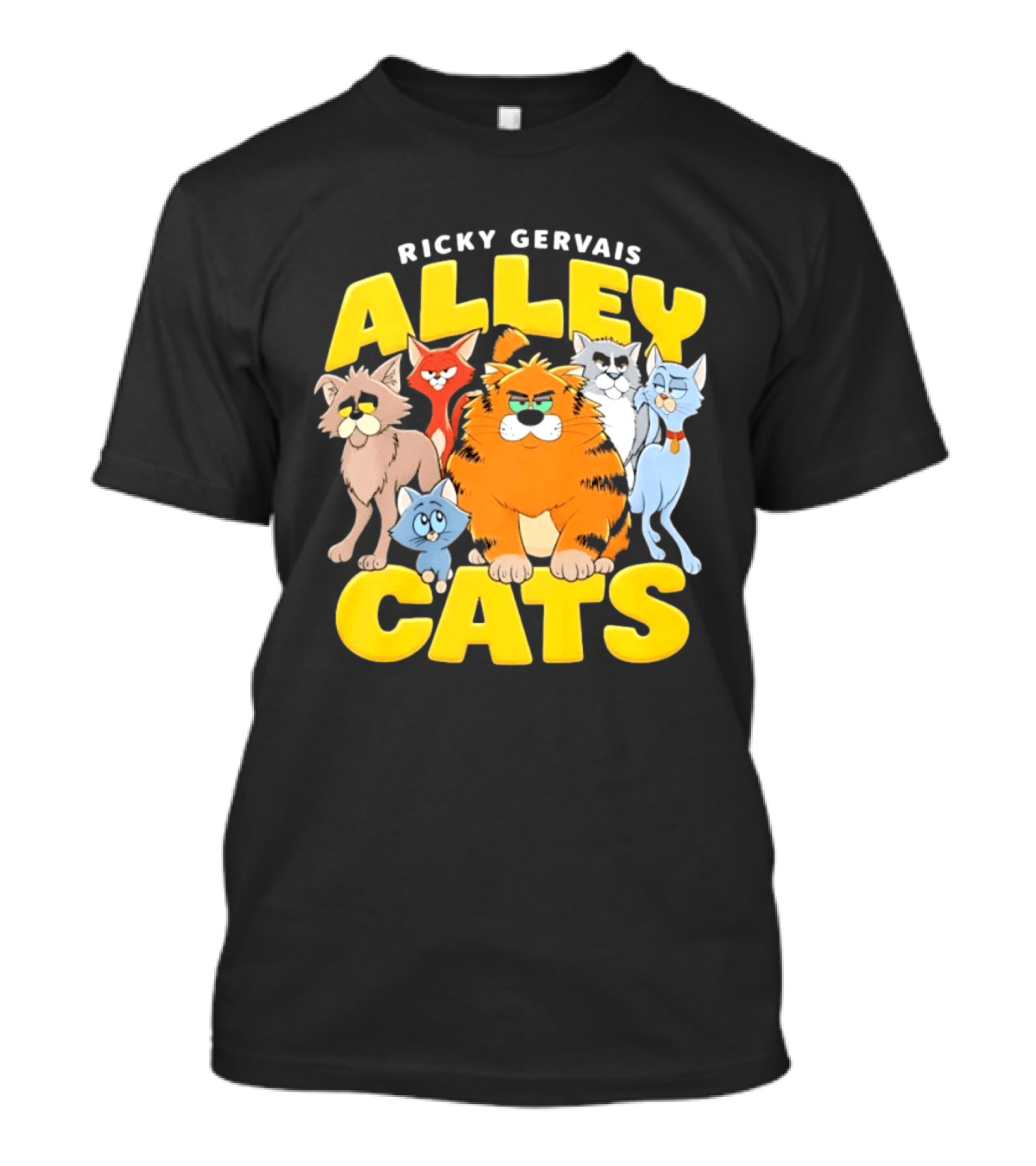 Ricky Gervais Alley Cats Cartoon Friends T-Shirt