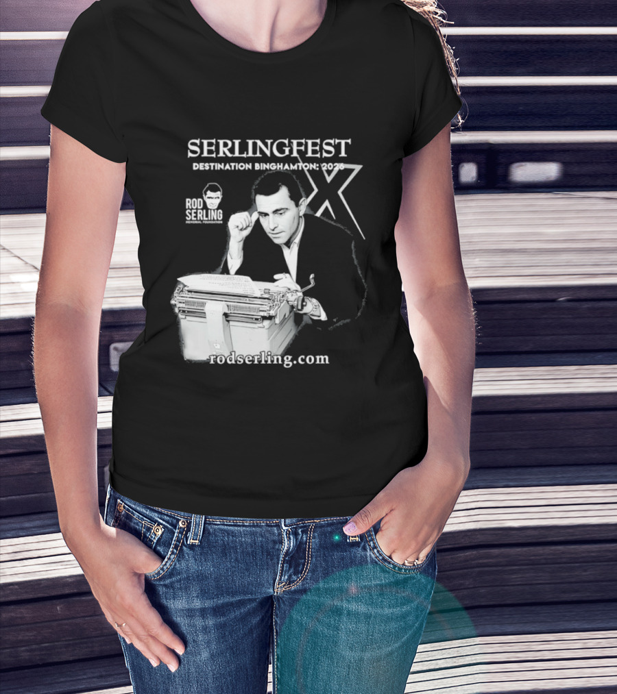 Serlingfest Destination Binghamton 2026 Rod Serling Classic Typing Image T-Shirt