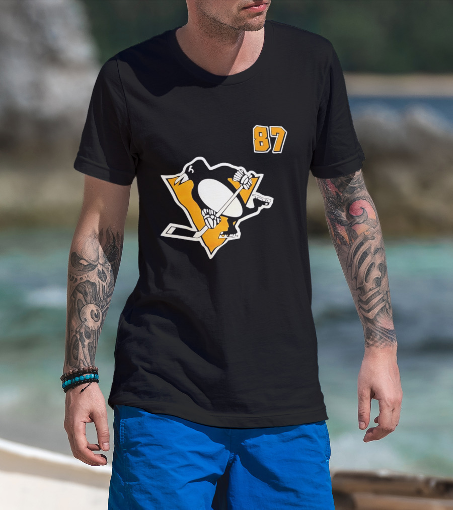 Sidney Crosby 87 Pittsburgh Penguins NHL Player T-Shirt