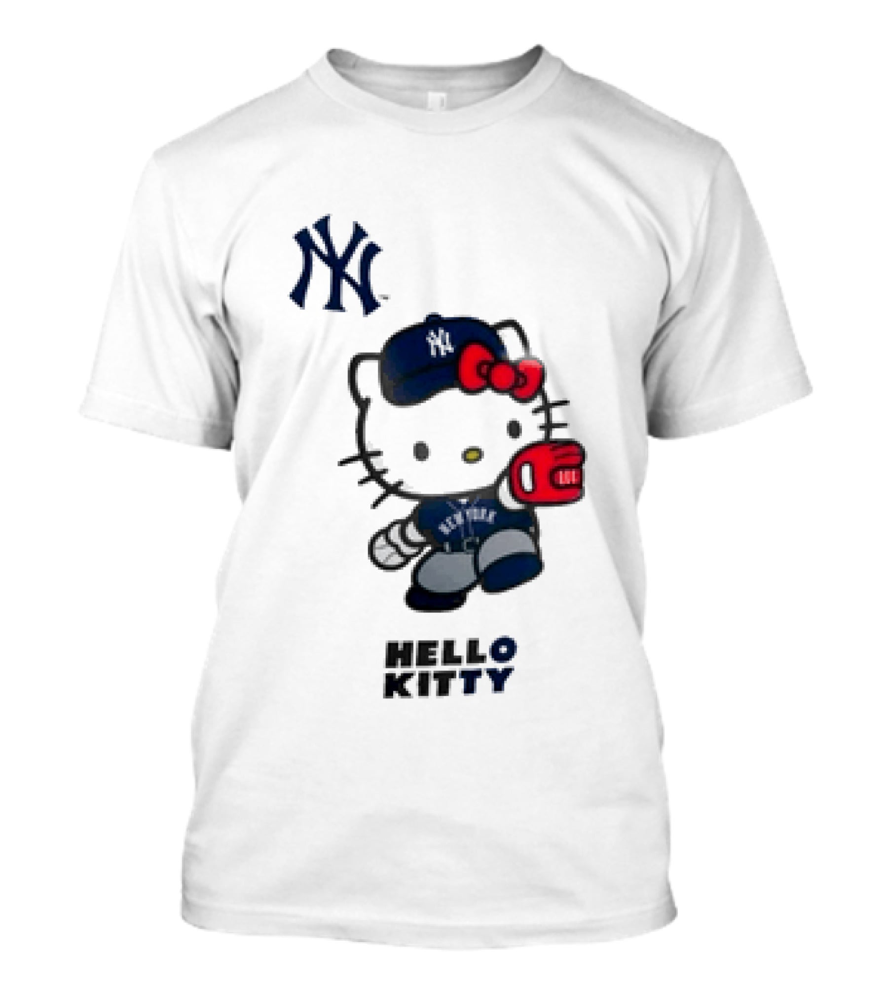 New York Yankees Hello Kitty Baseball Catcher Outfit T-Shirt