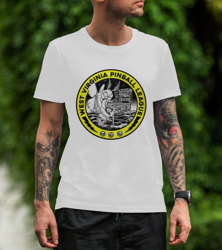 West Virginia Pinball League Mothman Weird Wonderful T-Shirt