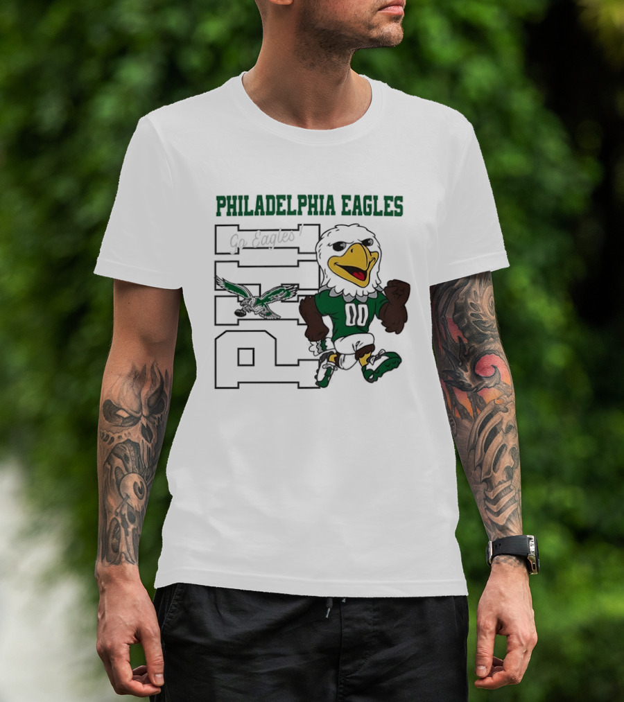 Philadelphia Eagles Go Eagles Mascot 00 Vintage Style Fan Gear T-Shirt